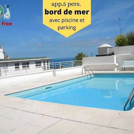 App Le Rocazur Avec Piscine Et Parking En Bord De Mer A 500M Du Centre Ville Menton Bagian luar foto