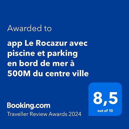 App Le Rocazur Avec Piscine Et Parking En Bord De Mer A 500M Du Centre Ville Menton Bagian luar foto