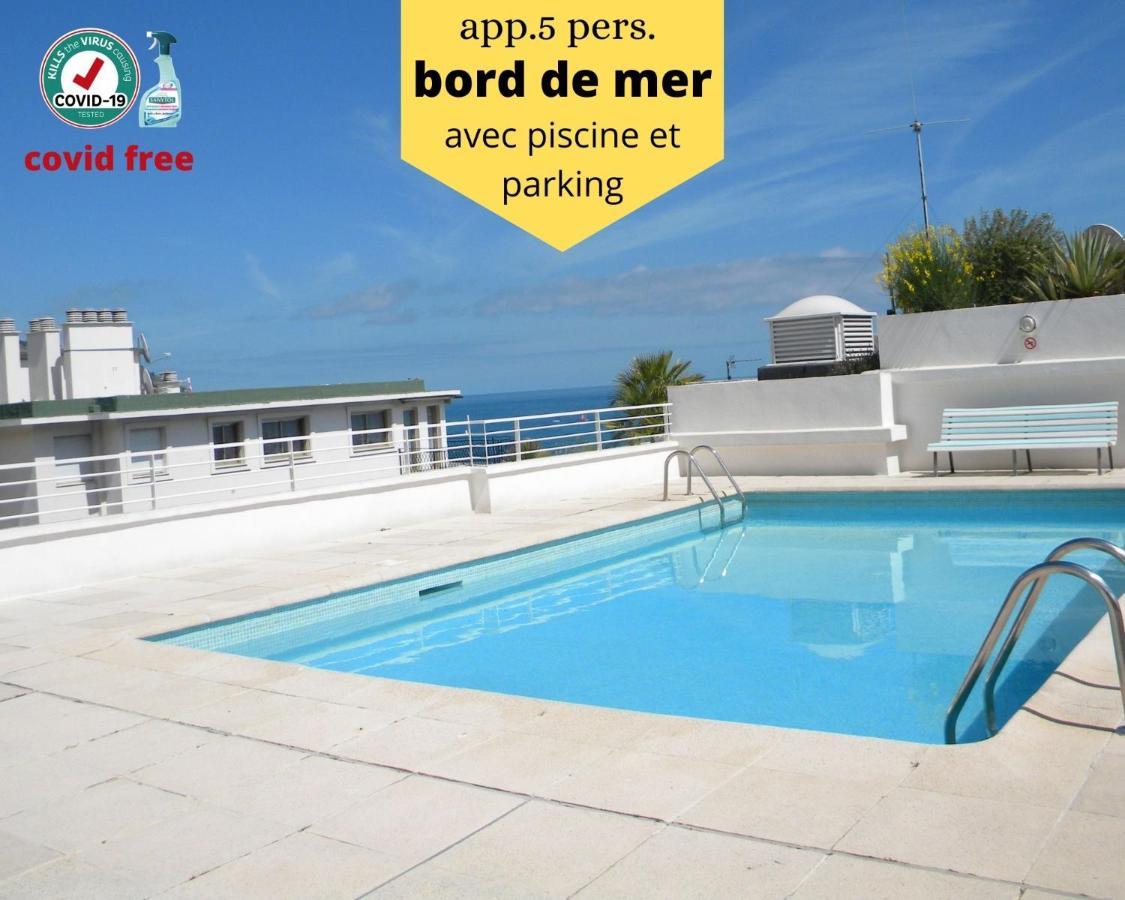 App Le Rocazur Avec Piscine Et Parking En Bord De Mer A 500M Du Centre Ville Menton Bagian luar foto