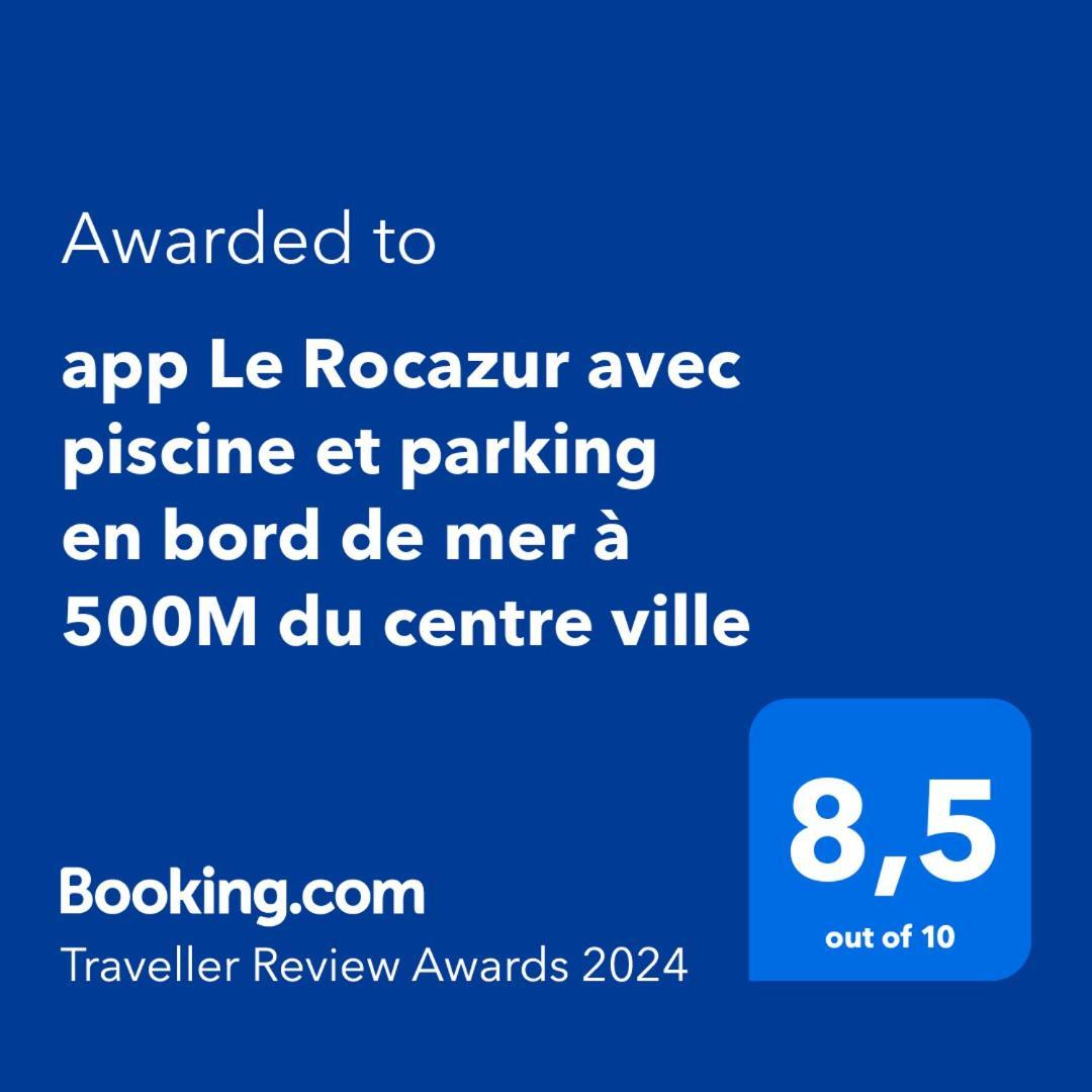App Le Rocazur Avec Piscine Et Parking En Bord De Mer A 500M Du Centre Ville Menton Bagian luar foto
